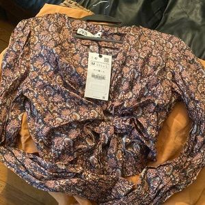 Zara Floral Cropped To … Brand-new